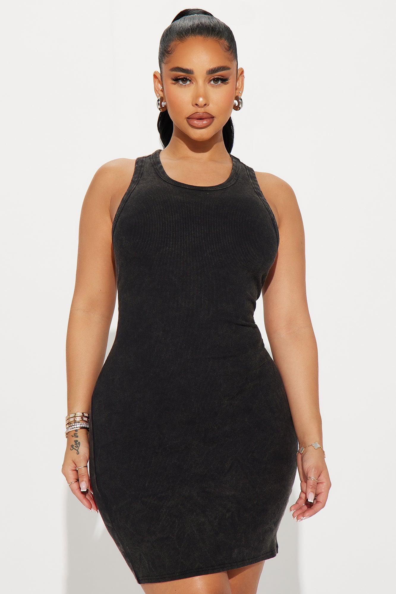 Julia Tank Mini Dress - Black Product Image