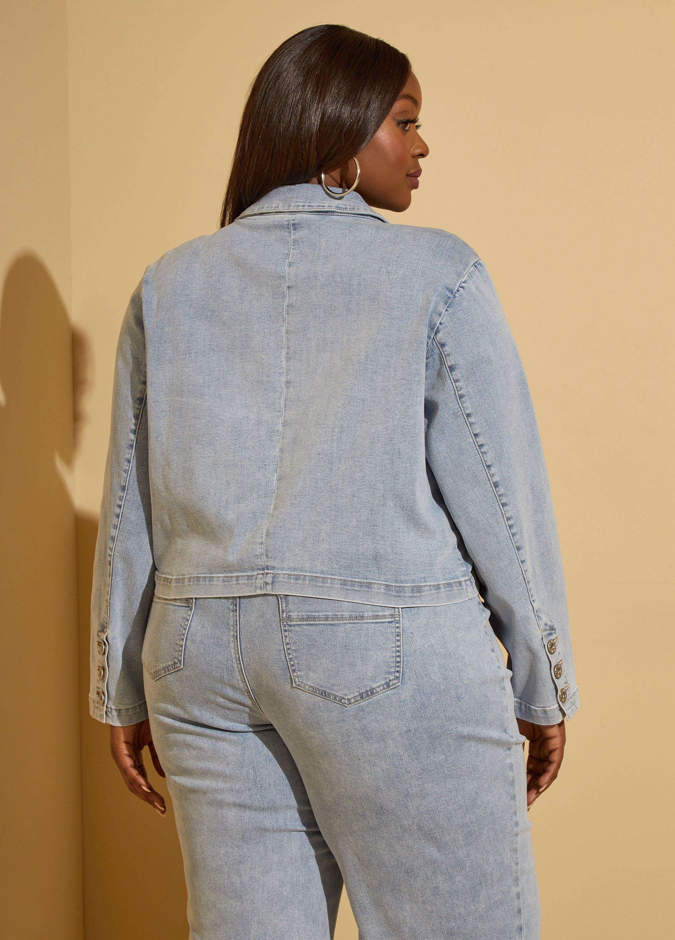 Double Breasted Denim Blazer Product Image