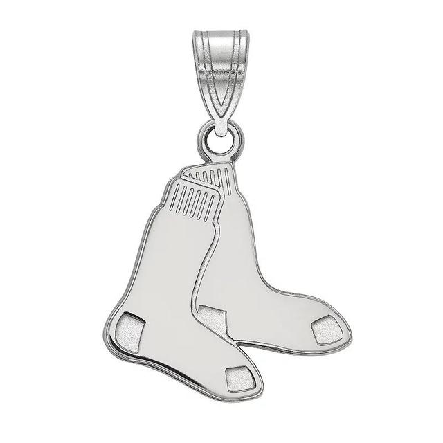 LogoArt Sterling Silver Boston Red Sox Medium Pendant, Womens Product Image