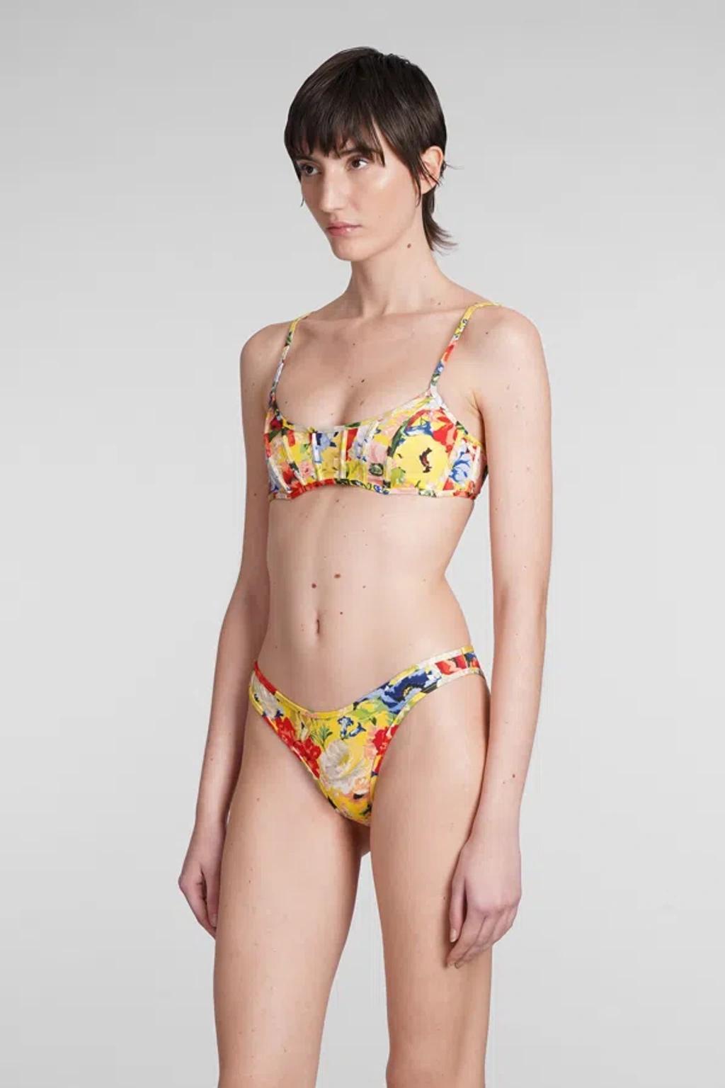 ZIMMERMANN Alight Floral-print Bikini In Yellow Product Image