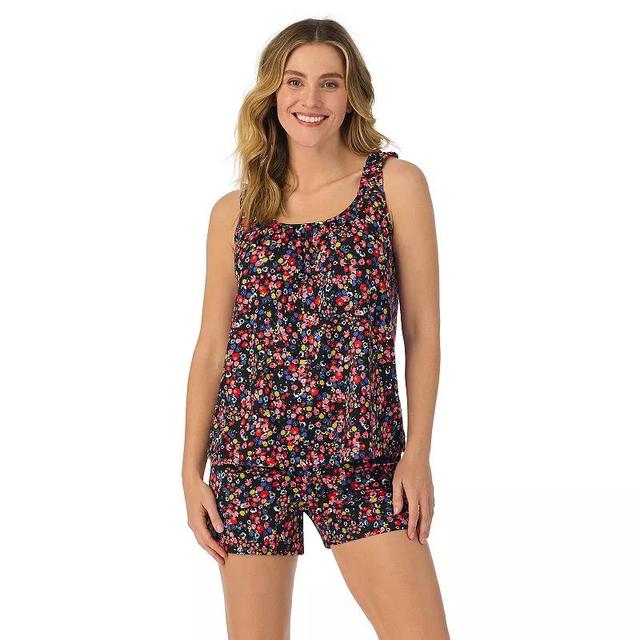 Womens Cuddl Duds Cozy Pajama Tank And Pajama Shorts Set Product Image