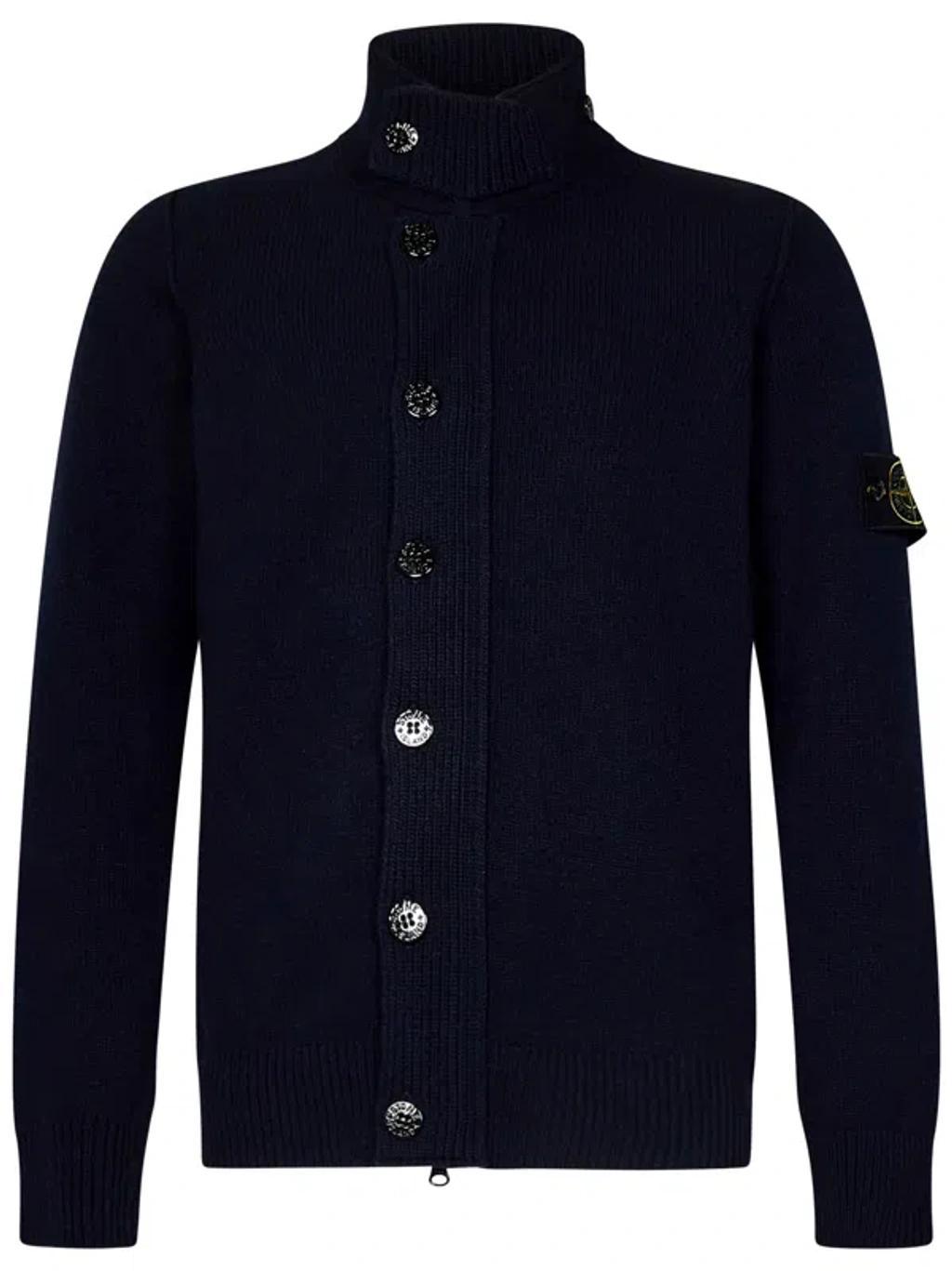 STONE ISLAND Cardigan In Blue Product Image