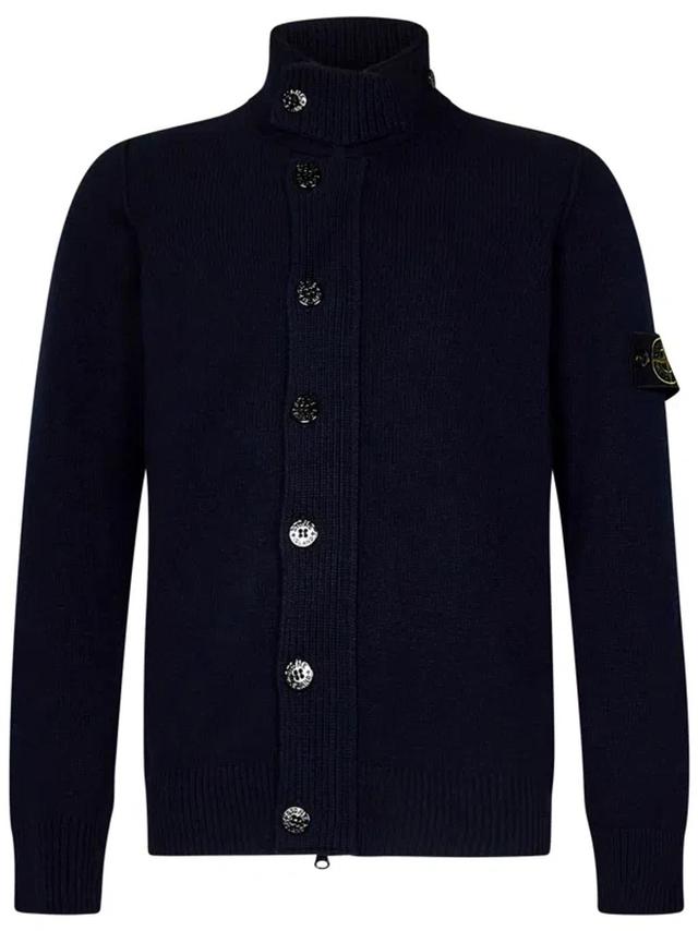 STONE ISLAND Cardigan In Blue Product Image