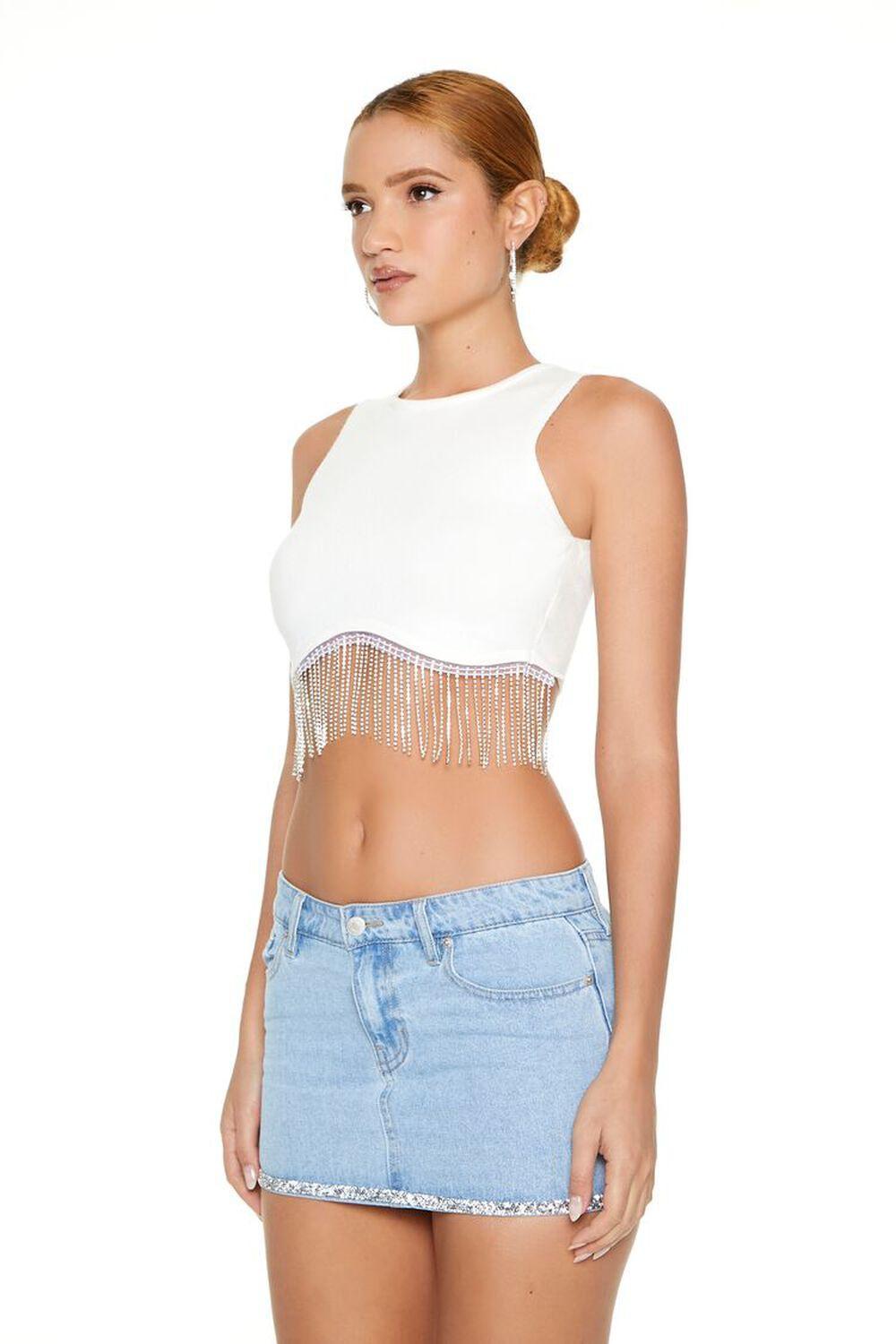 Fringe Sweater-Knit Crop Top | Forever 21 Product Image