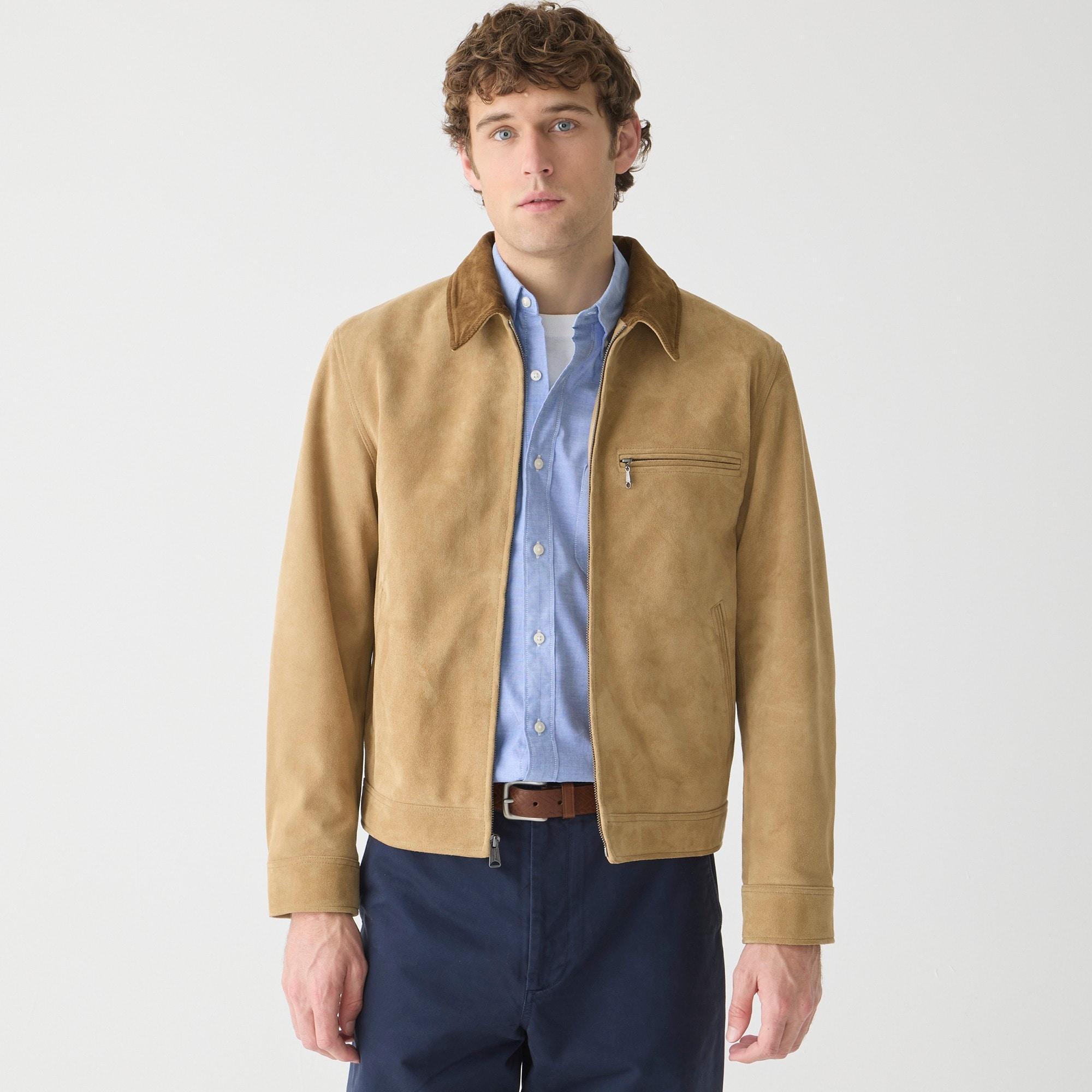 Limited-edition Wallace & Barnes work jacket in Italian suede Product Image