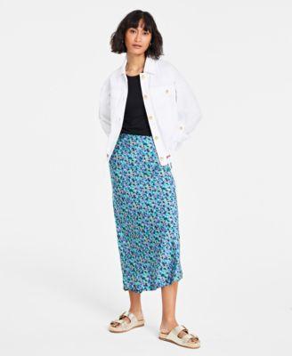 On 34th Womens Utility Jacket High Neck Tank Top Slip Skirt Created For Macys Product Image