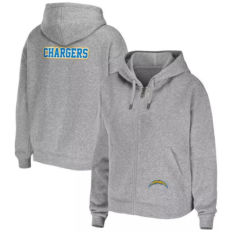 Womens WEAR by Erin Andrews Heathered Gray Pittsburgh Steelers Team Full-Zip Hoodie Product Image