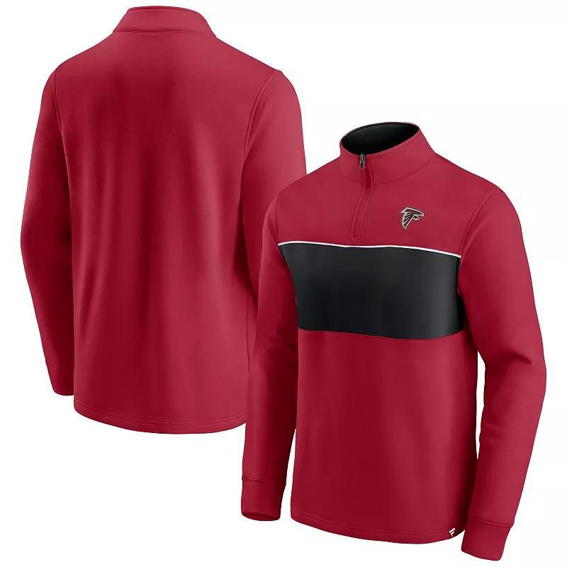 Mens Fanatics Branded /Black Atlanta Falcons Block Party Quarter-Zip Jacket Product Image