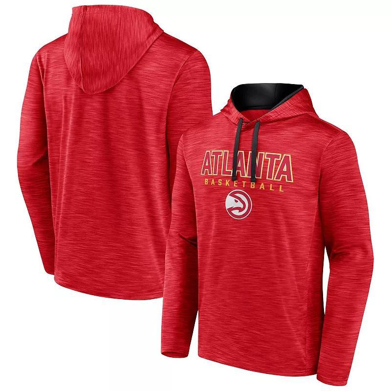 Mens Fanatics Branded Heather Atlanta Hawks Fast Break Pullover Hoodie Product Image