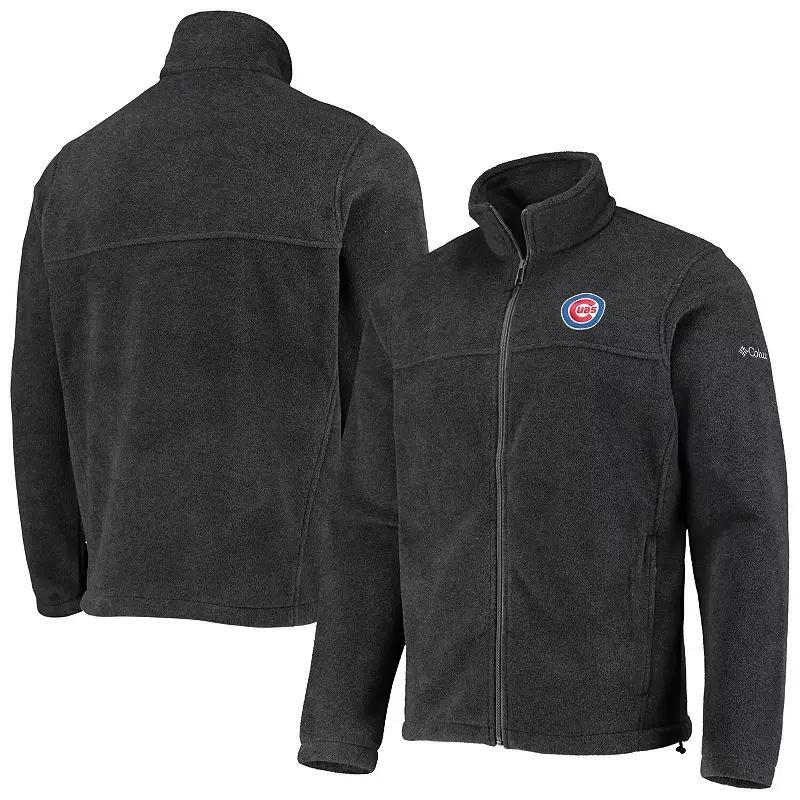 Mens Columbia Charcoal Chicago Cubs Full-Zip Flanker Jacket Product Image