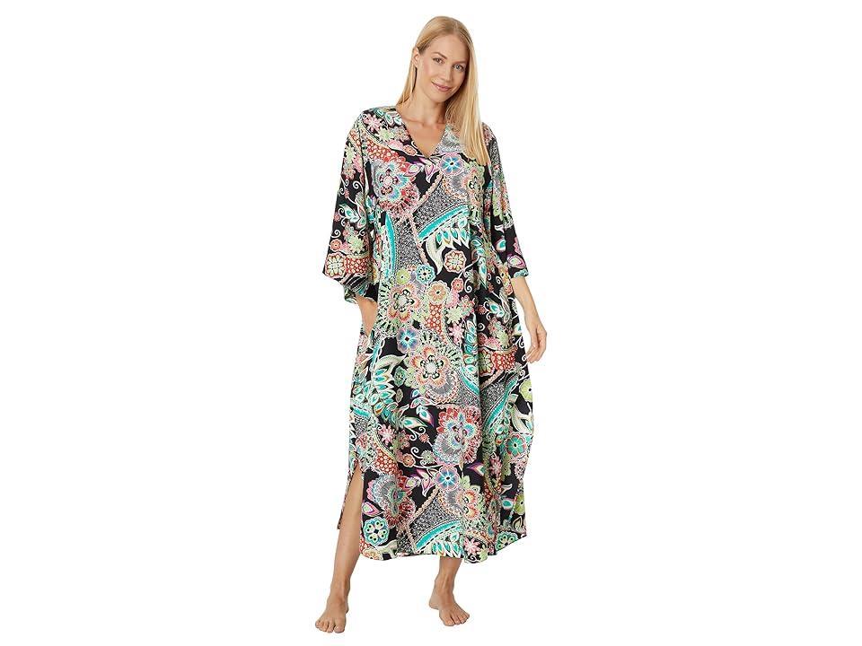 Natori Peizuri Caftan (Black Multi) Women's Pajama Product Image