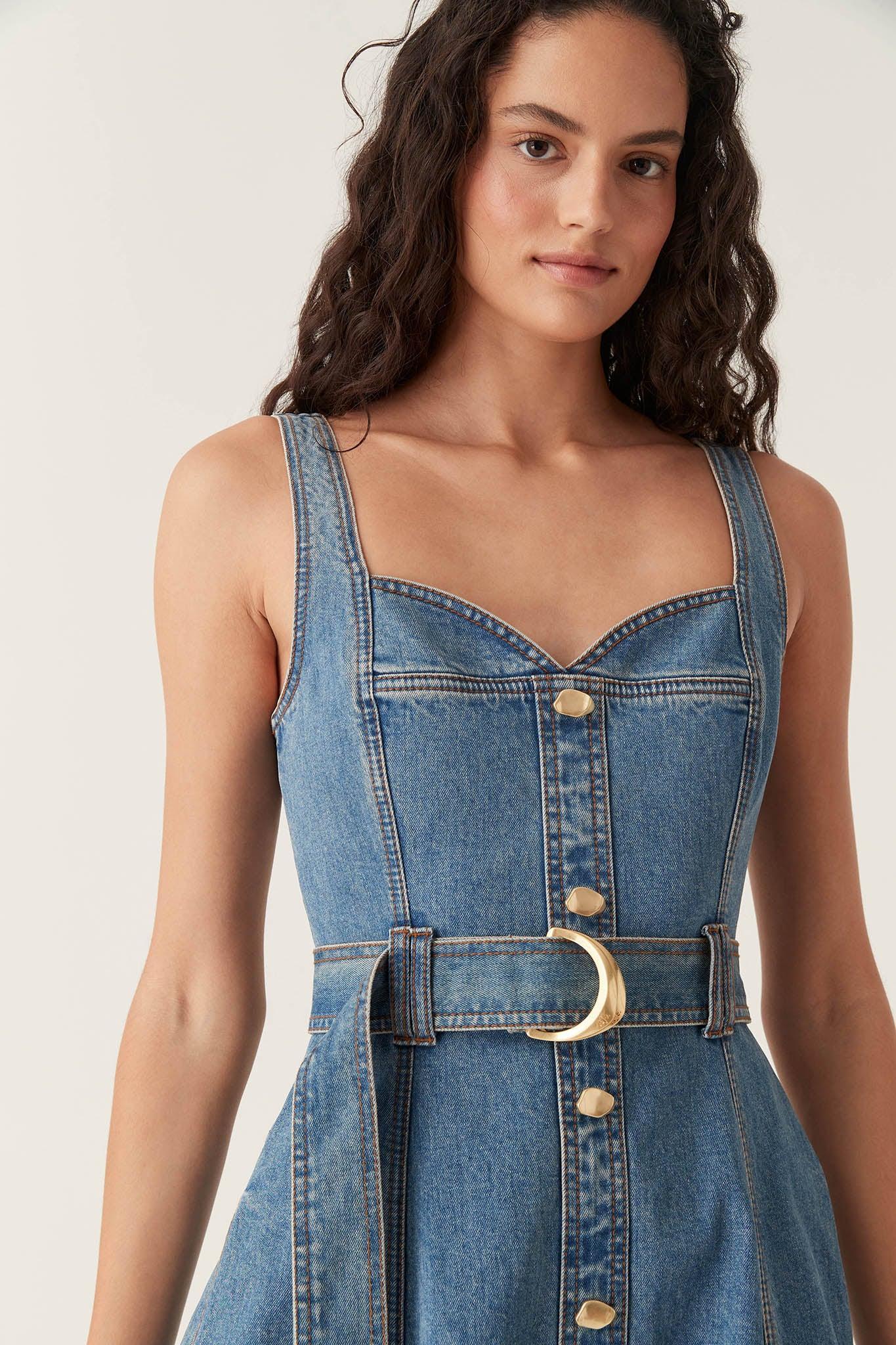 Clay Denim Midi Dress Product Image