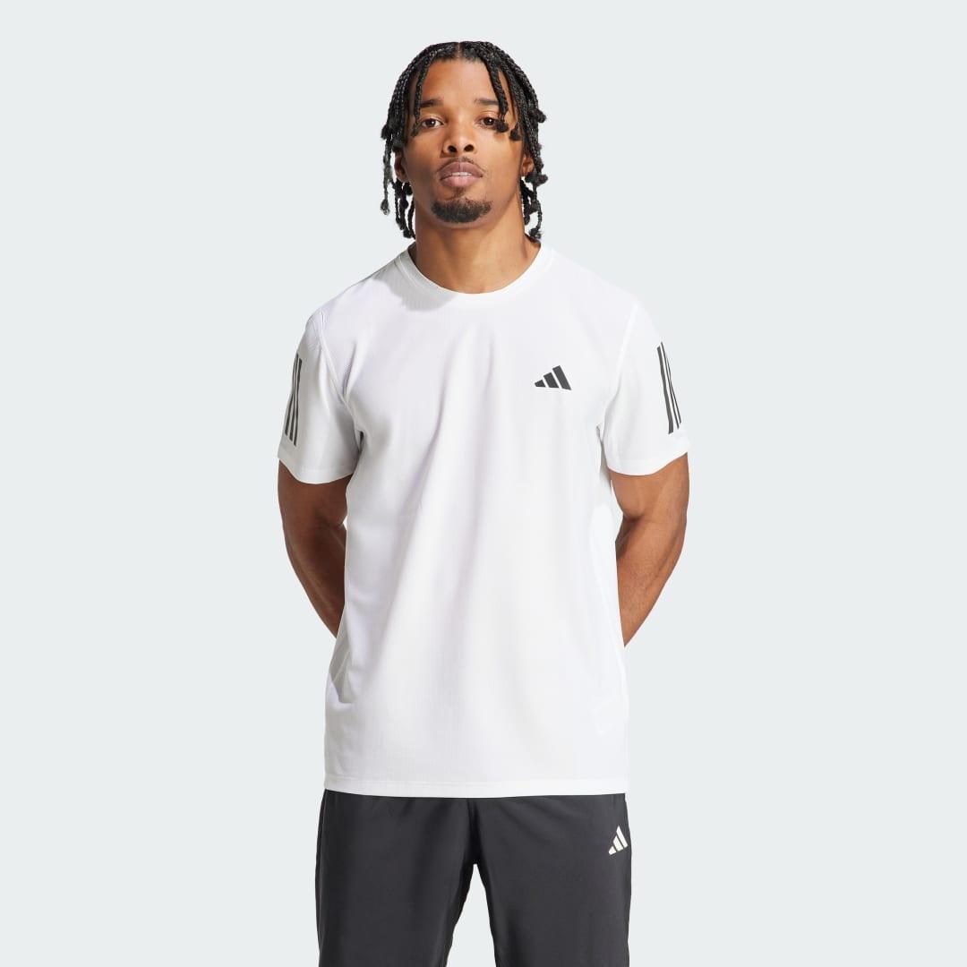 adidas Own the Run Tee Dark Blue M Mens Product Image