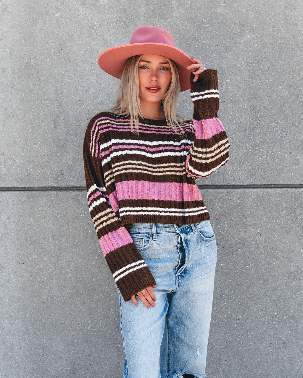 Daniella Multi Striped Sweater Product Image