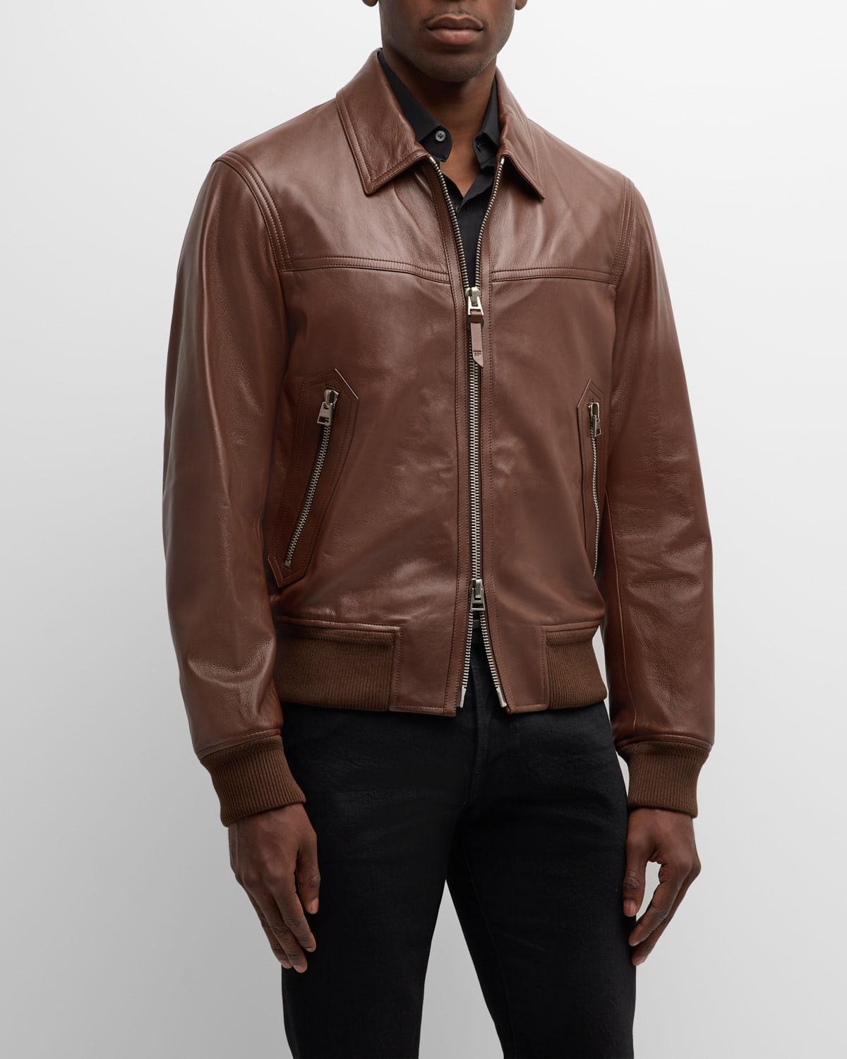 Mens Napa Leather Jacket Product Image