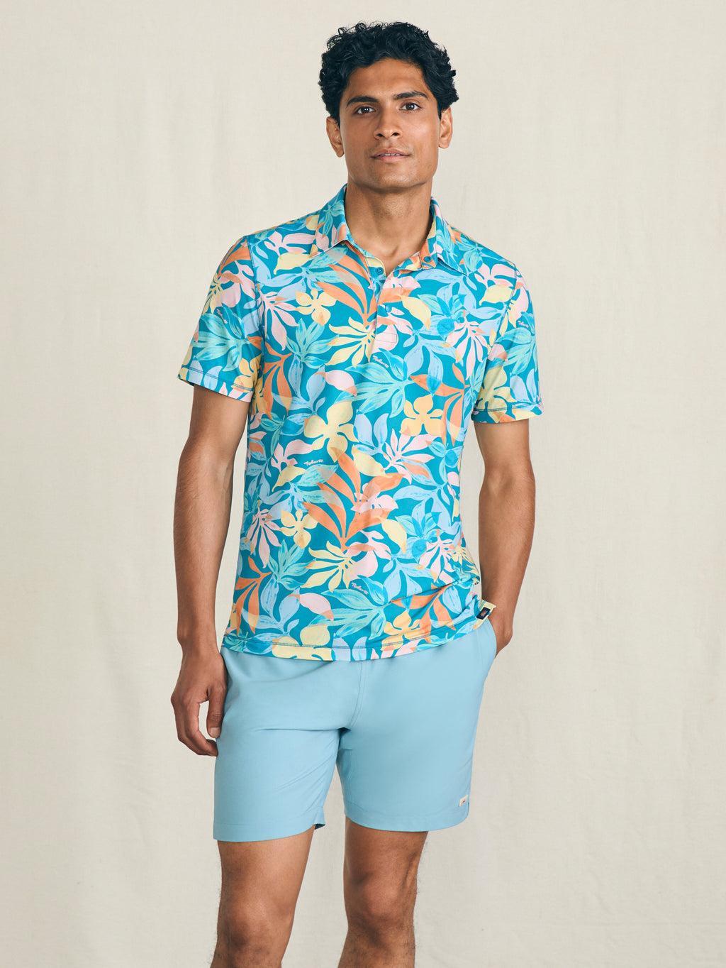 Shorelite Short-Sleeve Tech Polo - Summer Blooms Product Image