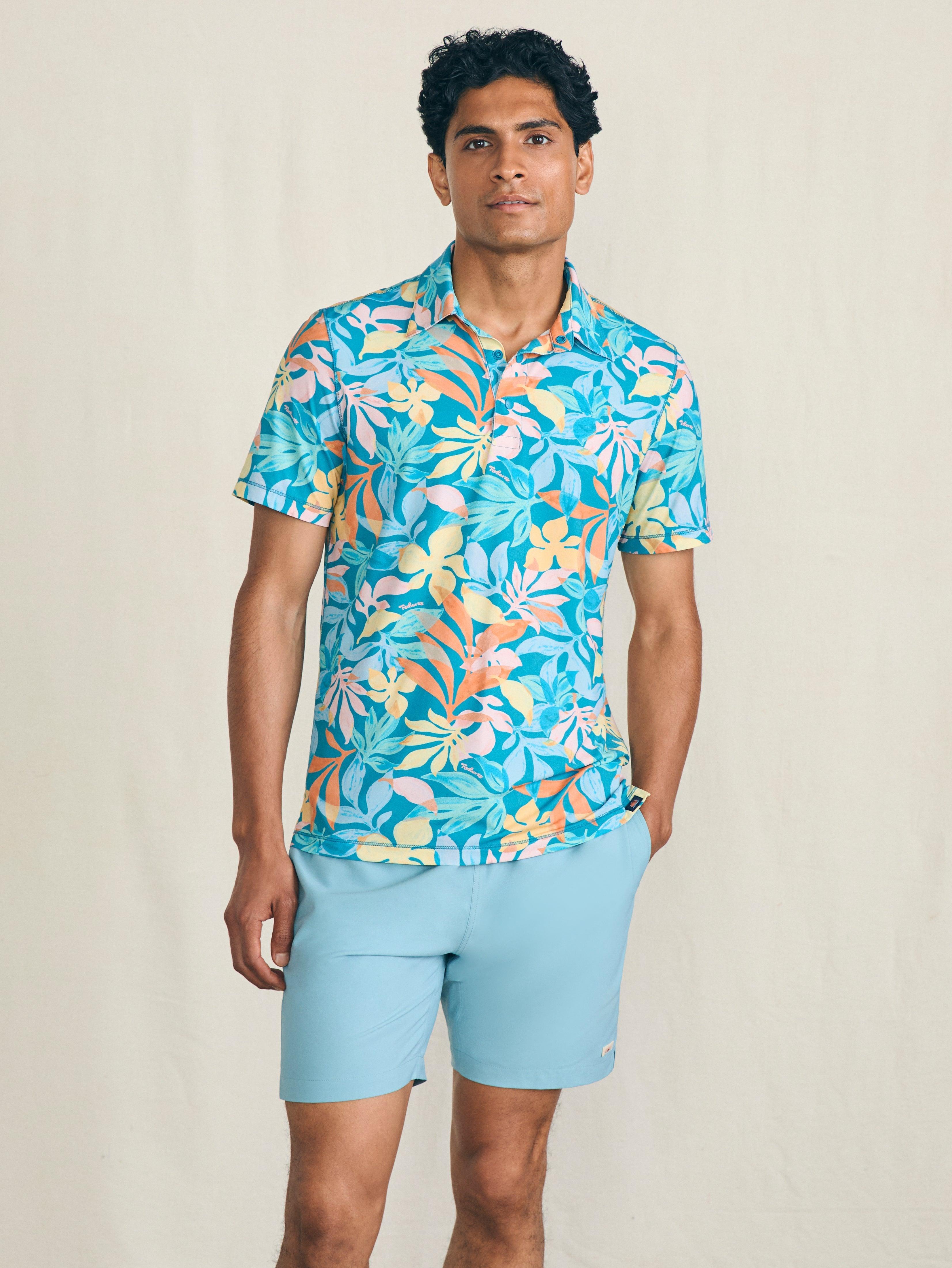 Shorelite Short-Sleeve Tech Polo - Summer Blooms Male Product Image