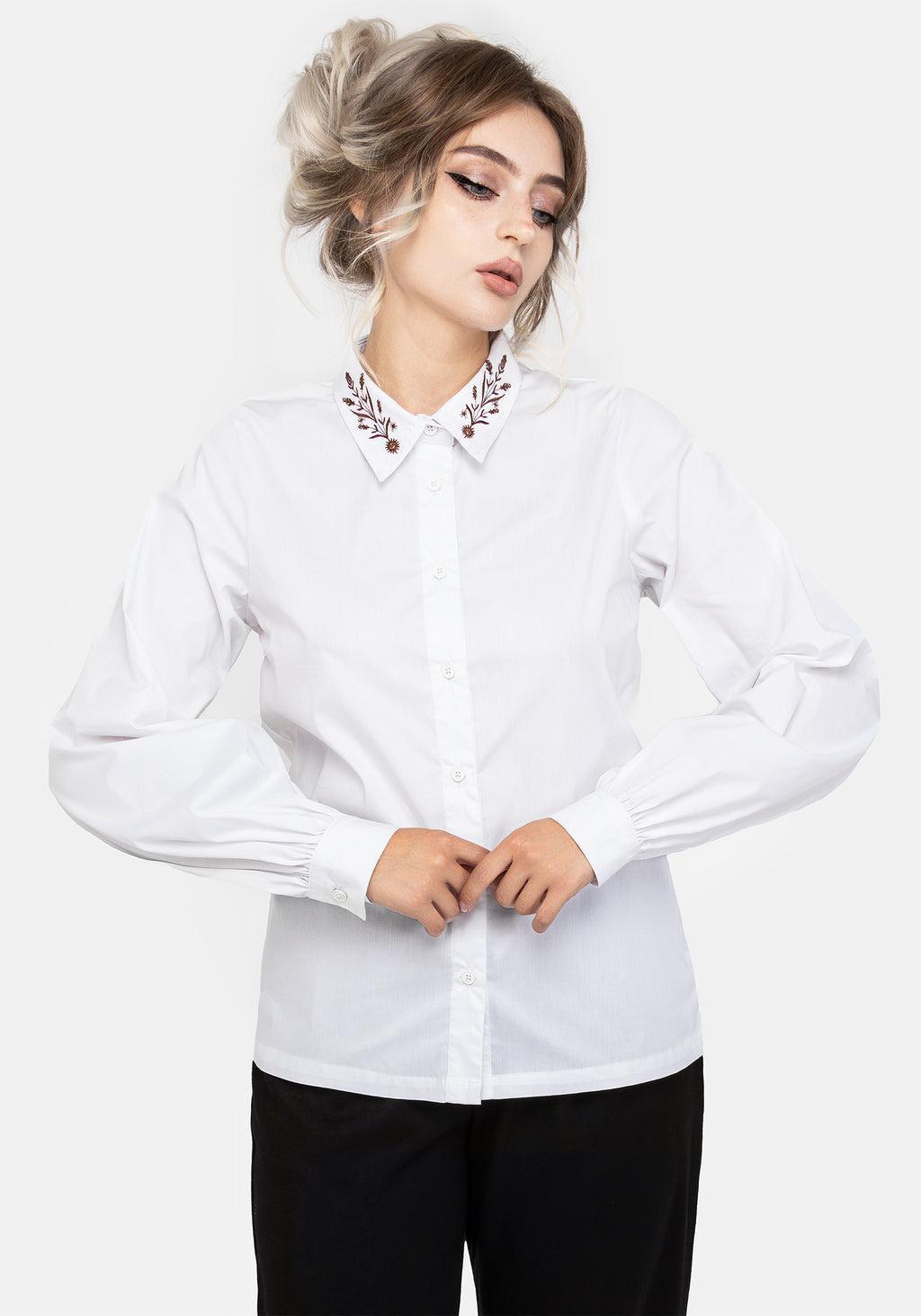 Cybele Embroidered Button Up Shirt Product Image