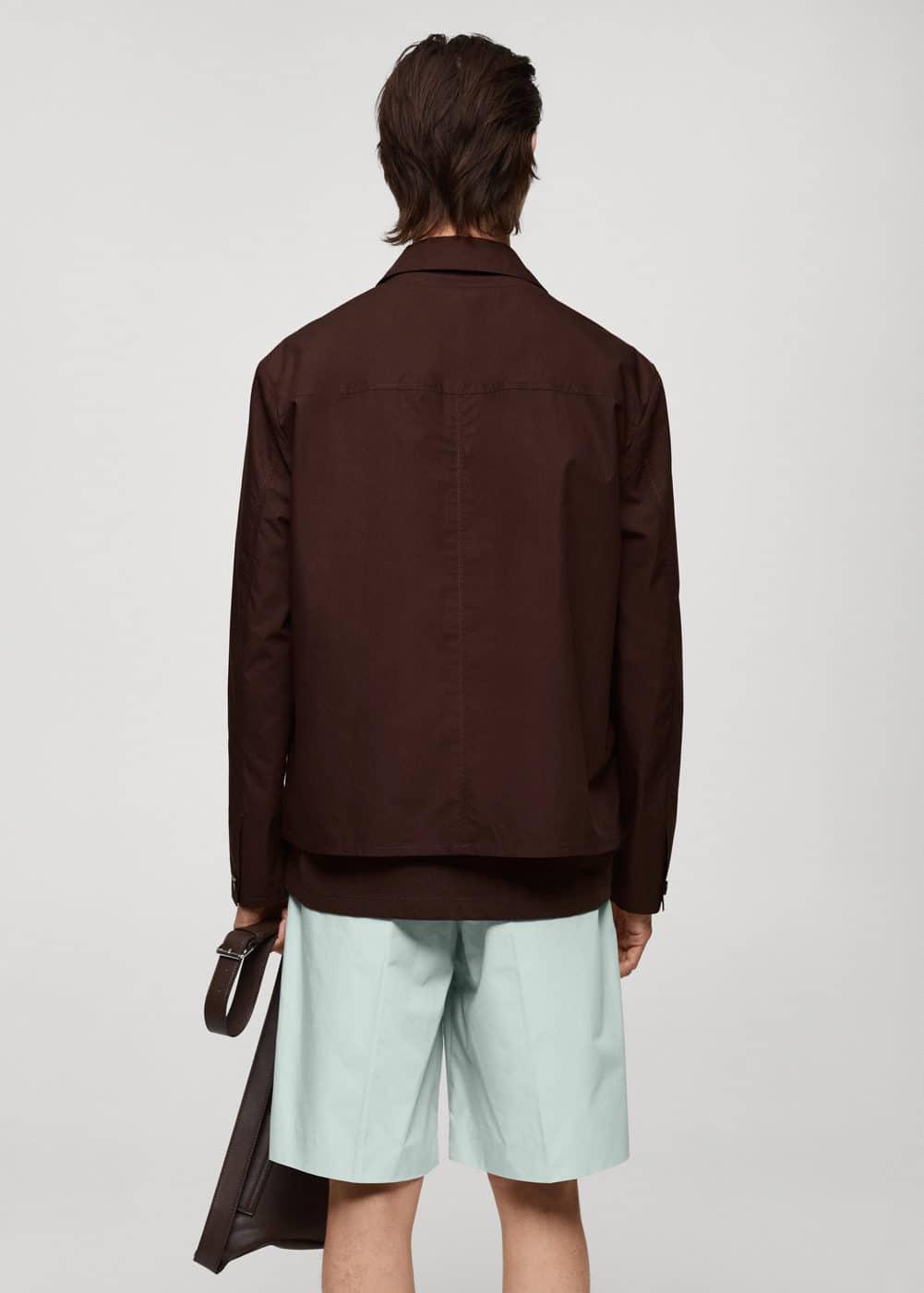 Mango Mens Cotton Pockets Detail Overshirt Product Image