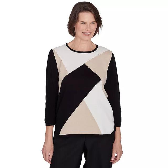 Womens Alfred Dunner Colorblock Beaded Top Product Image