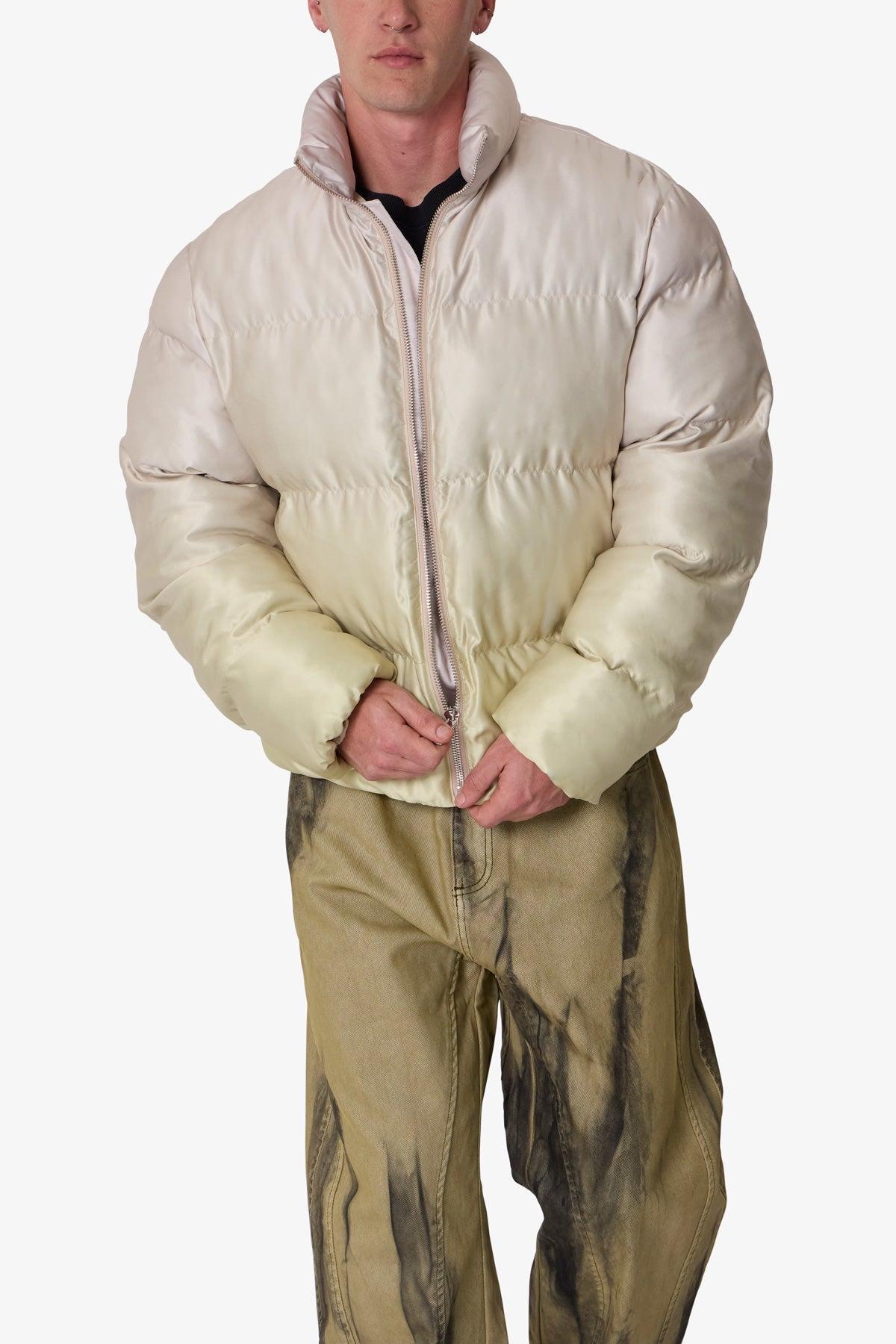 Ombre Puffer Jacket - Cream Product Image