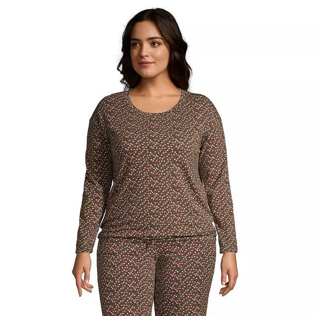 Womens Lands End Long Sleeve Pajama Top Product Image