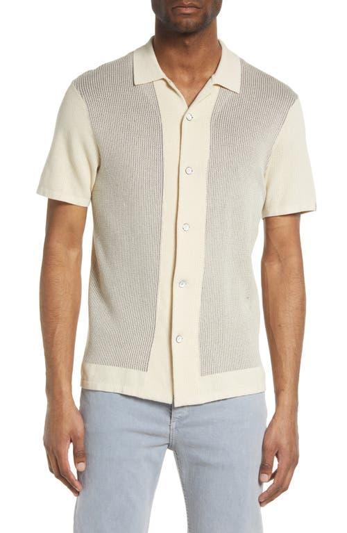 rag & bone Harvey Short Sleeve Knit Button-Up Camp Shirt Product Image