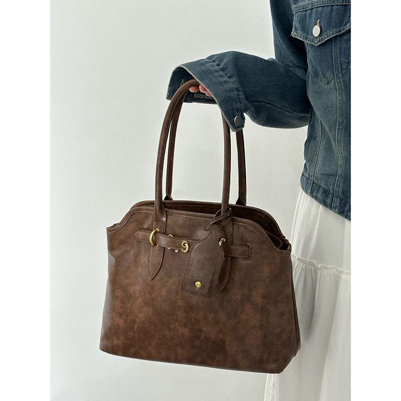 Faux Leather Tote Bag Product Image