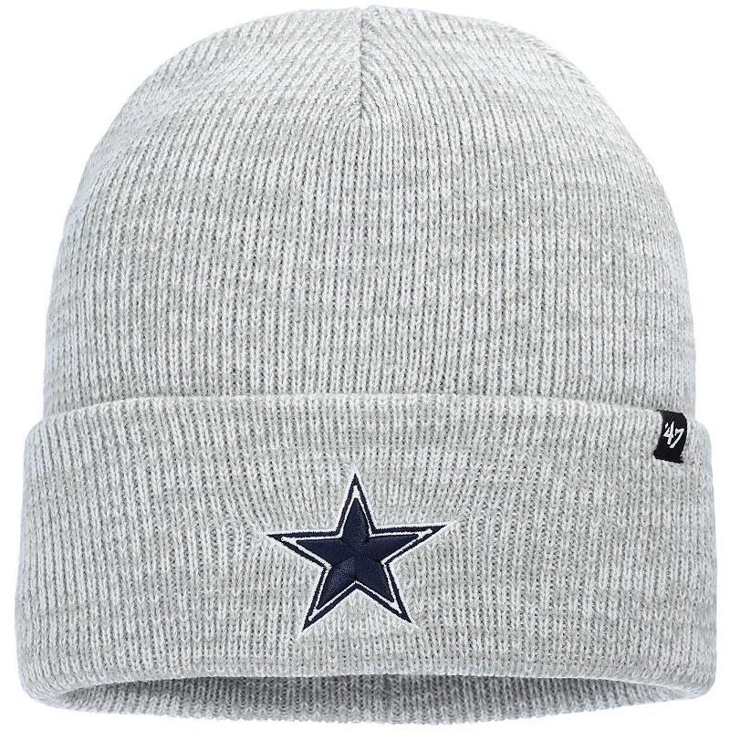 Mens 47 Gray Dallas Cowboys Brain Freeze Cuffed Knit Hat Product Image