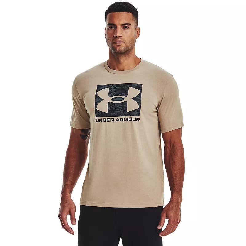 Mens Under Armour Camo Boxed Logo Tee Red Product Image