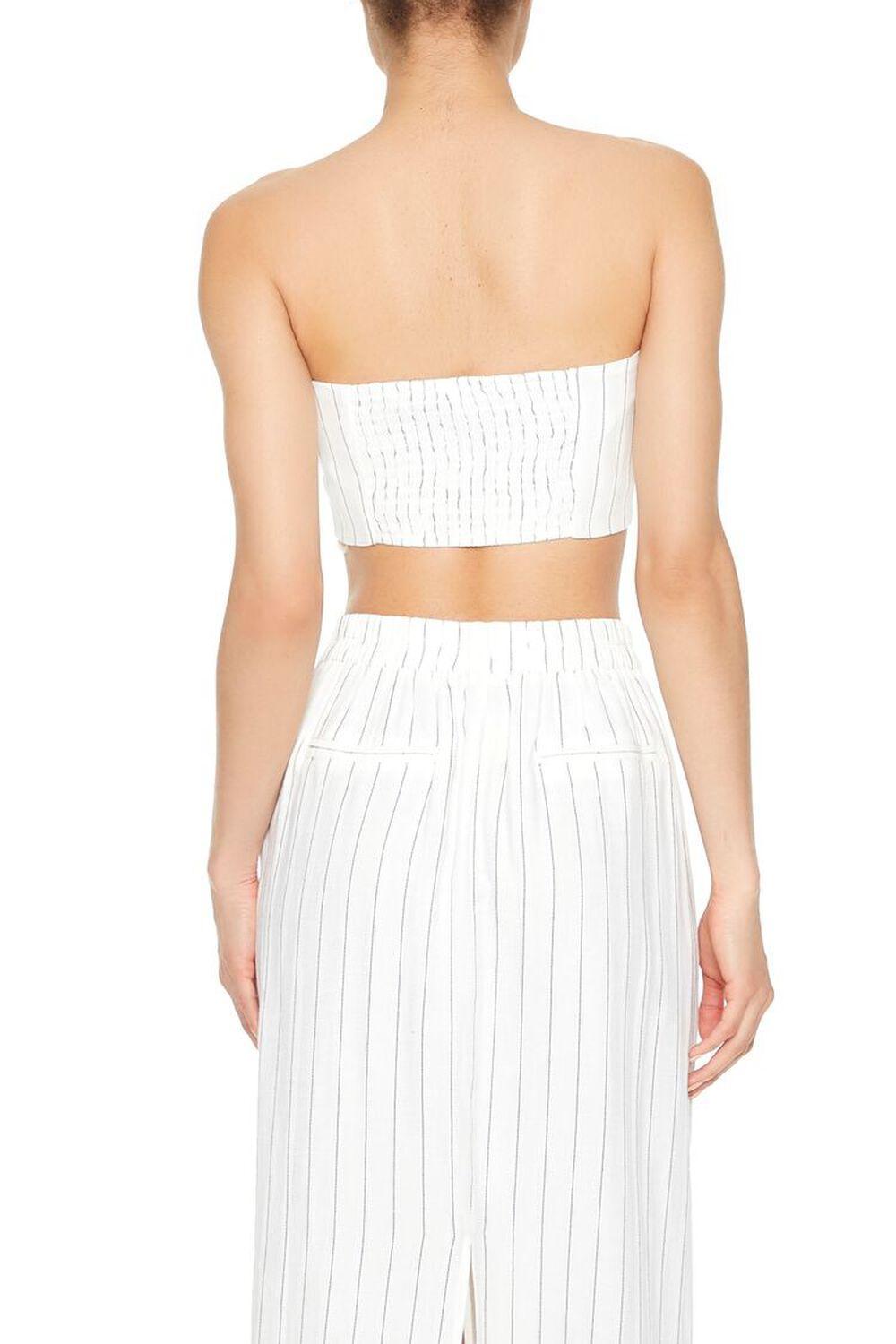 Cropped Pinstripe Tube Top | Forever 21 Product Image