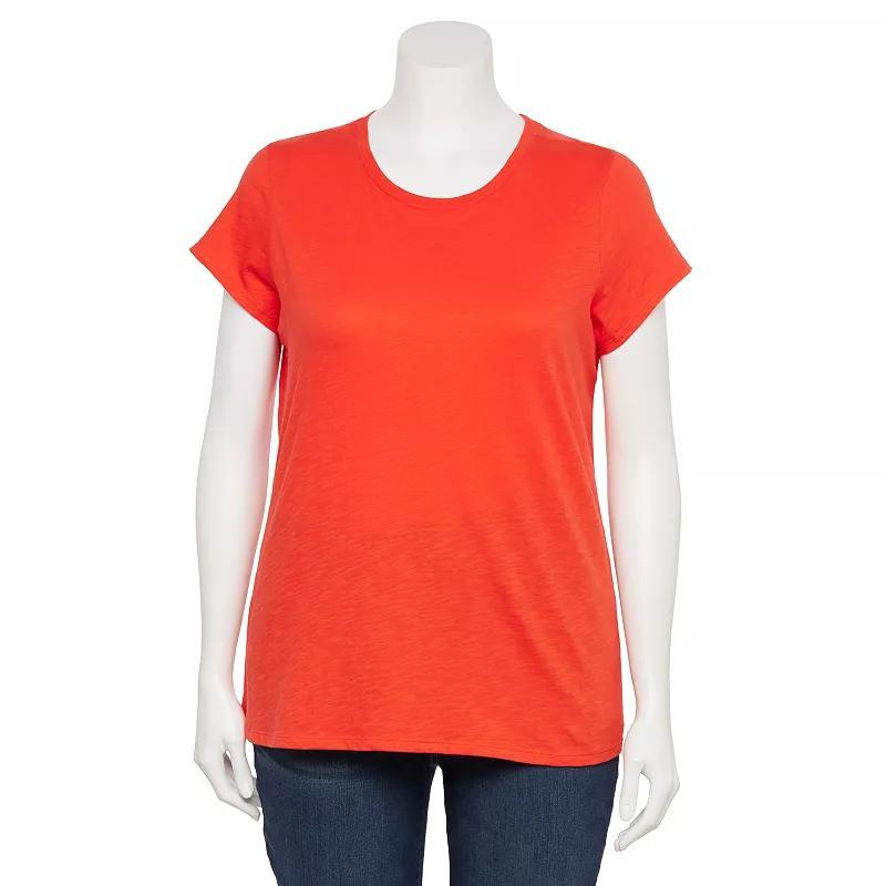 Plus Size LC Lauren Conrad Short Sleeve Crew Neck T-Shirt, Womens product image