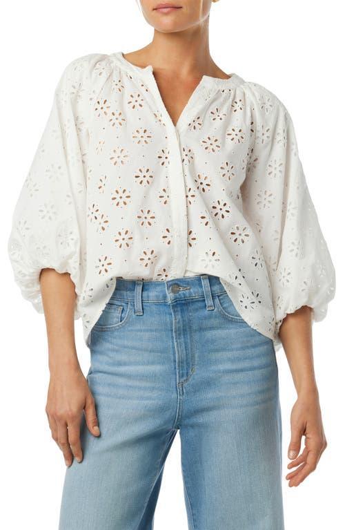 Joes The Andie Broderie Anglaise Cotton Button-Up Top Product Image