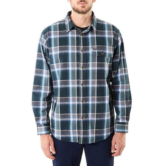 Mens Smiths Workwear Buffalo Plaid Flannel Button-Down Shirt New Grey Product Image