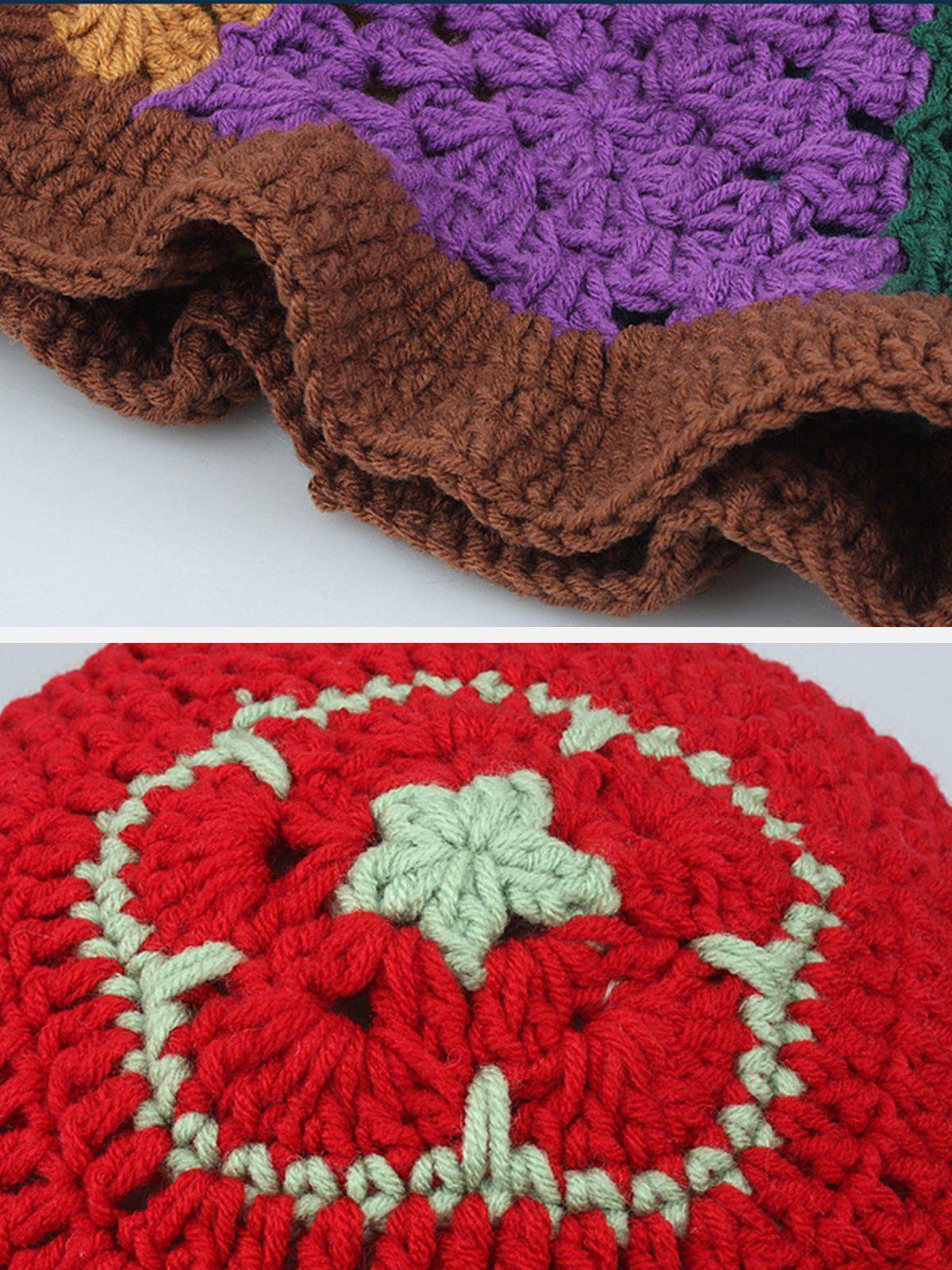 Handmade Crochet Open Knit Bucket Hat Product Image