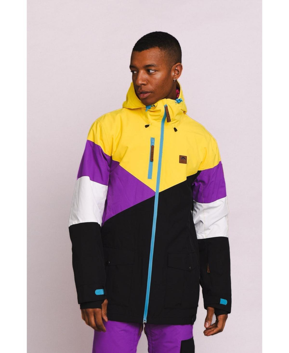 Fresh Pow Ski & Snowboard Mens Jacket - Purple, yellow Product Image