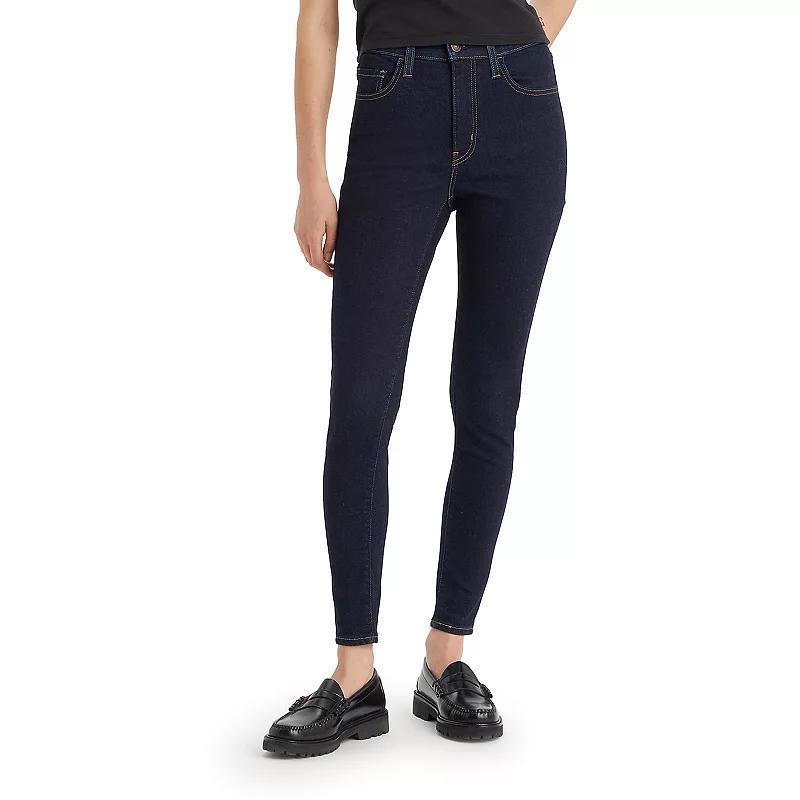 Womens Levis 720 High-Rise Super Skinny Jeans Dark Blue Product Image