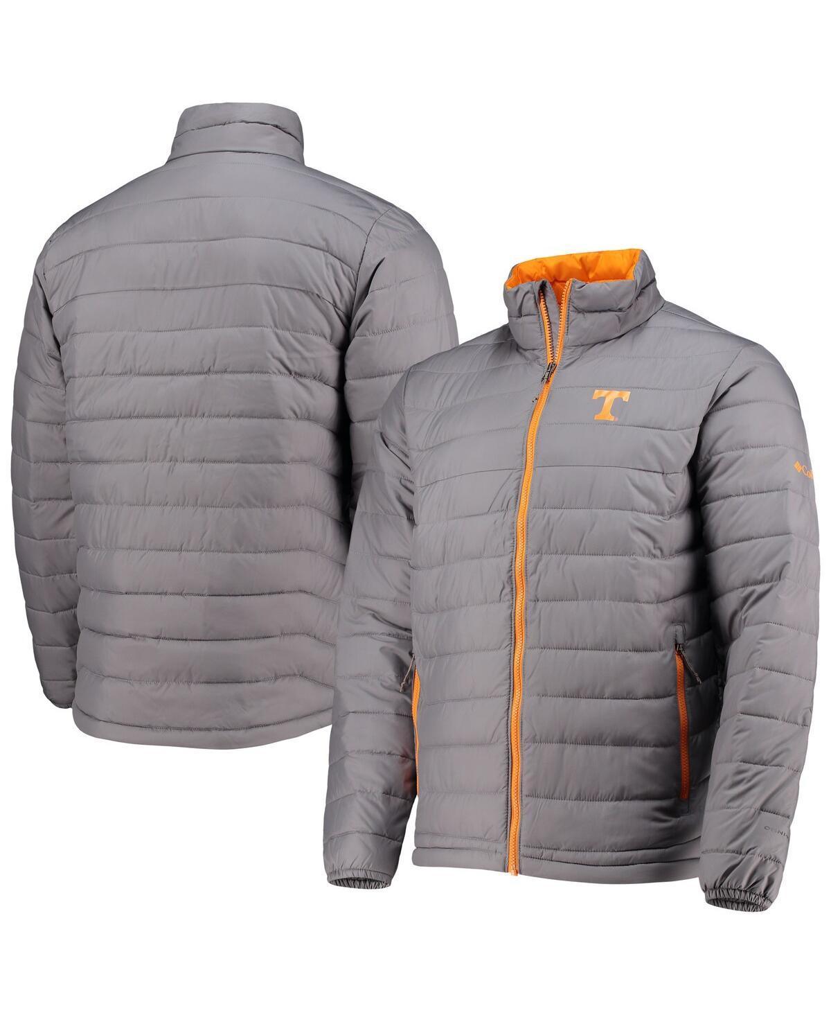 Mens Columbia Charcoal Tennessee Volunteers Powder Lite Omni-Heat Reflective Full-Zip Jacket Product Image