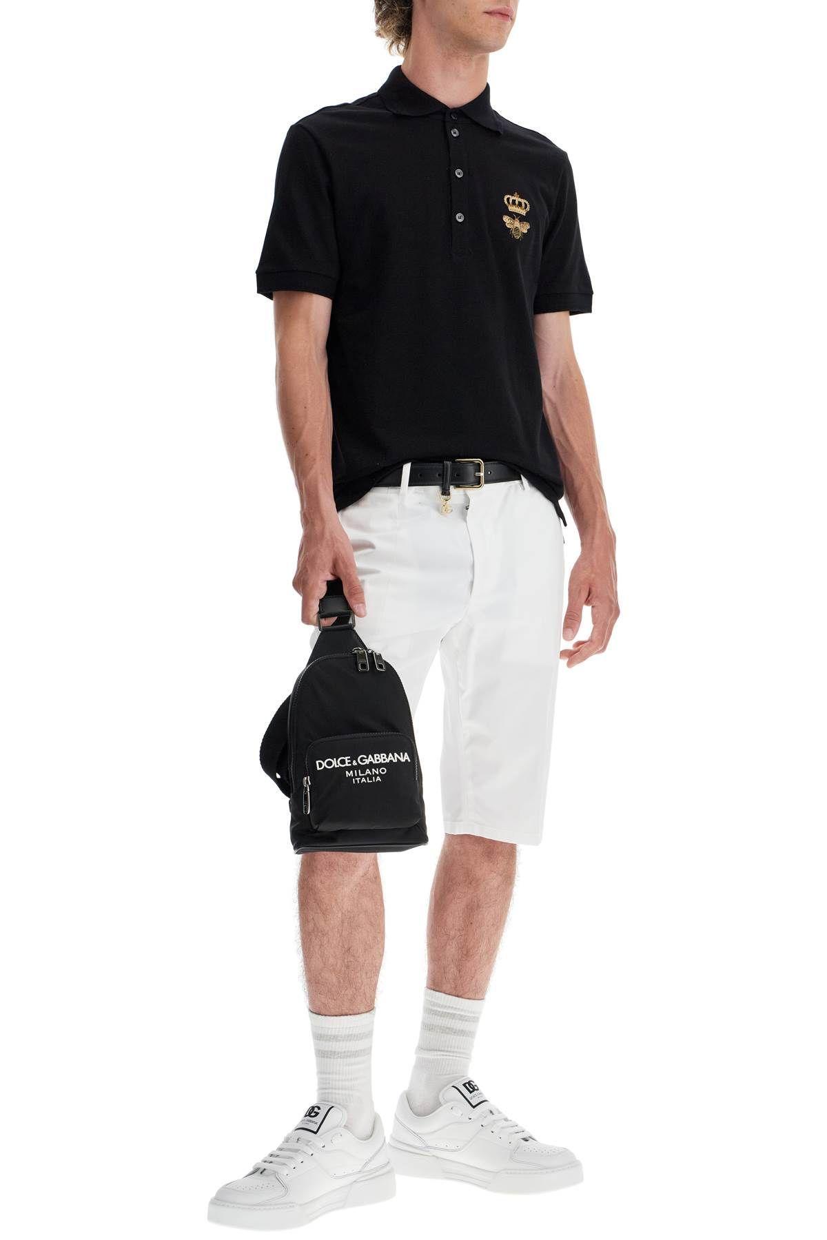 Stretch Cotton Bermuda Shorts In White Product Image