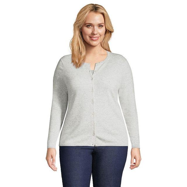 Lands End Womens Plus Size Cashmere Cardigan Sweater Product Image