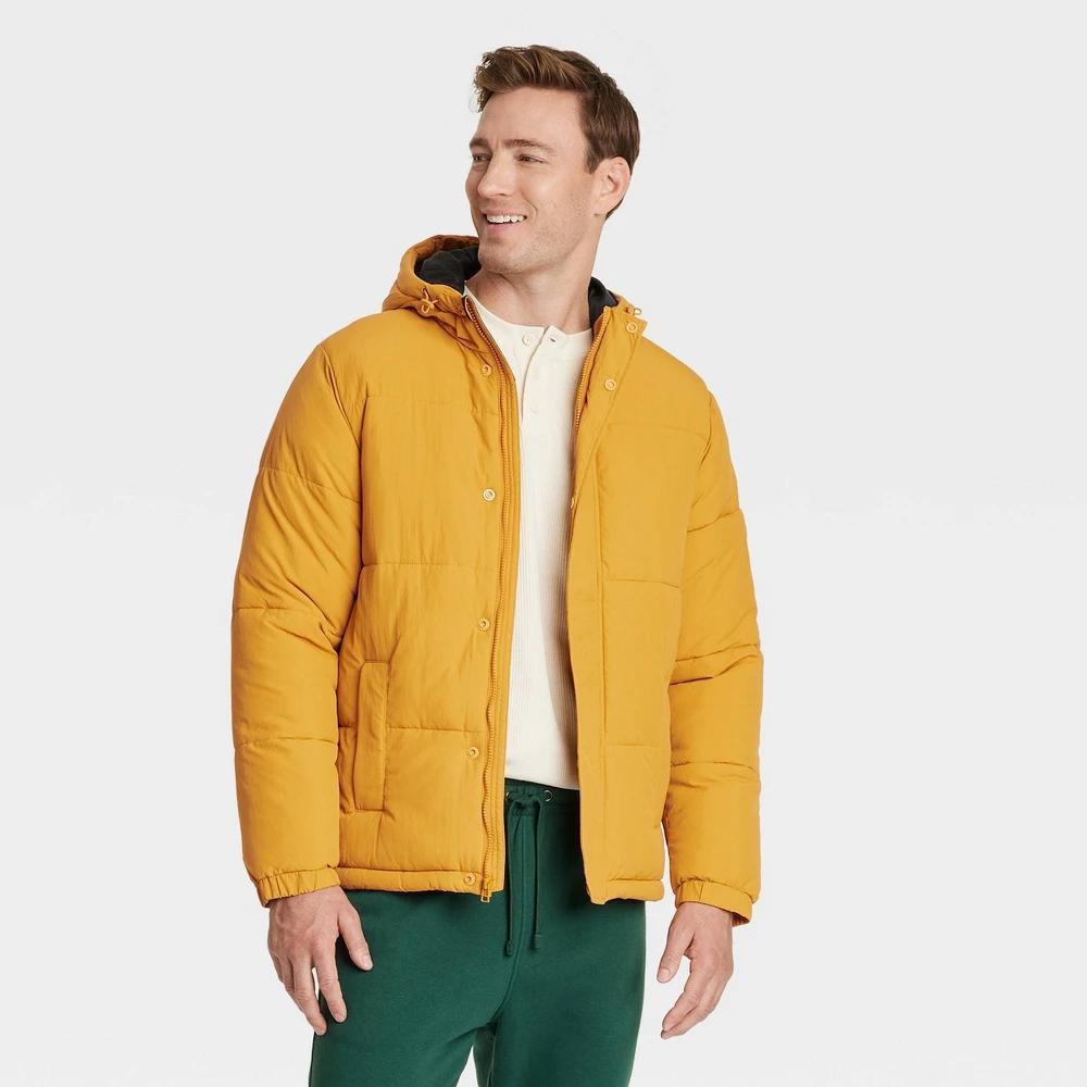 Mens Midweight Puffer Jacket - Goodfellow & Co Gold XXL Product Image