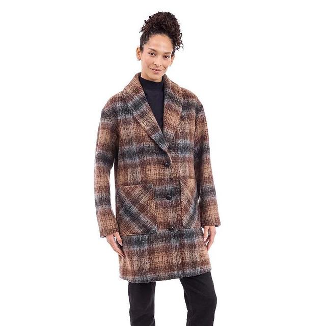 Womens BCBGeneration Faux-Wool Shawl Collar Coat Product Image