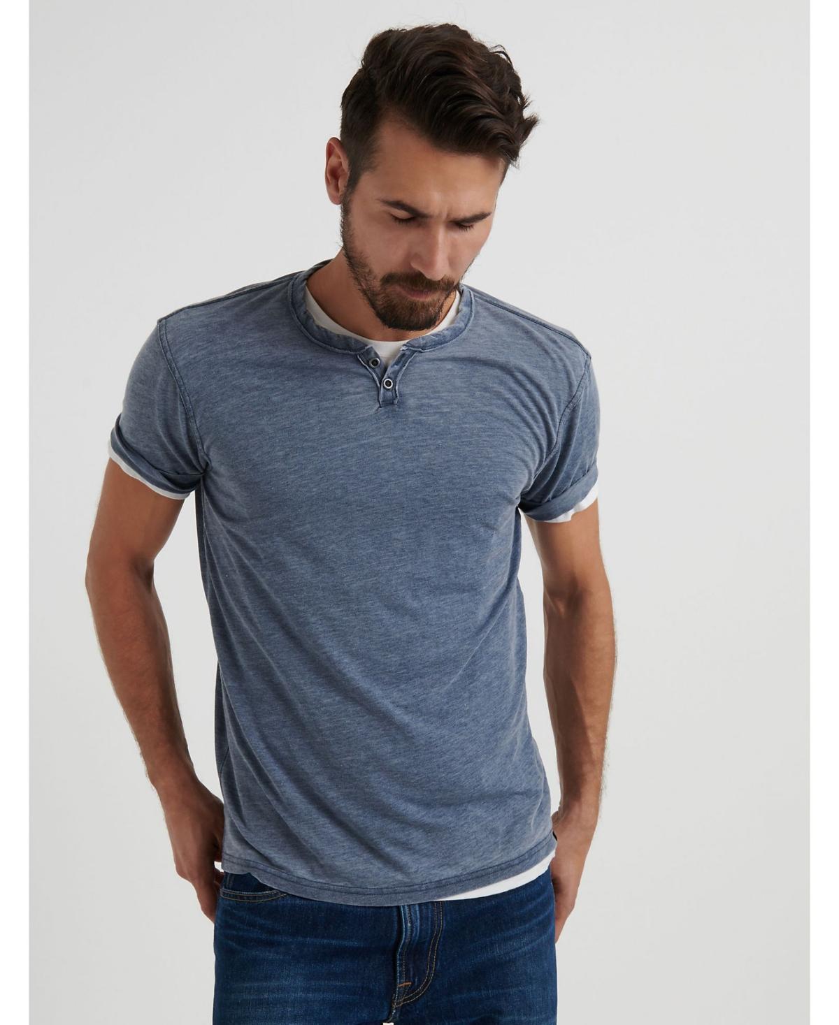 Lucky Brand Button Notch Neck T-Shirt Product Image