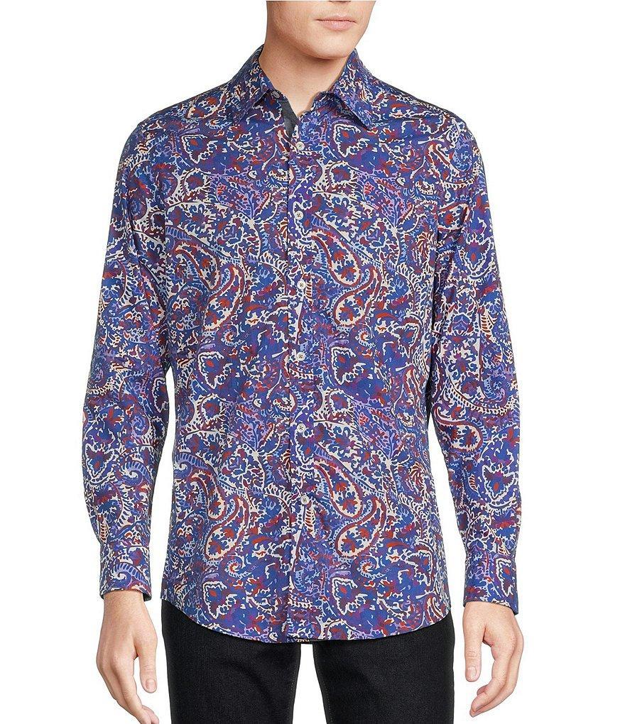 Cremieux Premium Denim Paisley Stretch Long Sleeve Woven Product Image