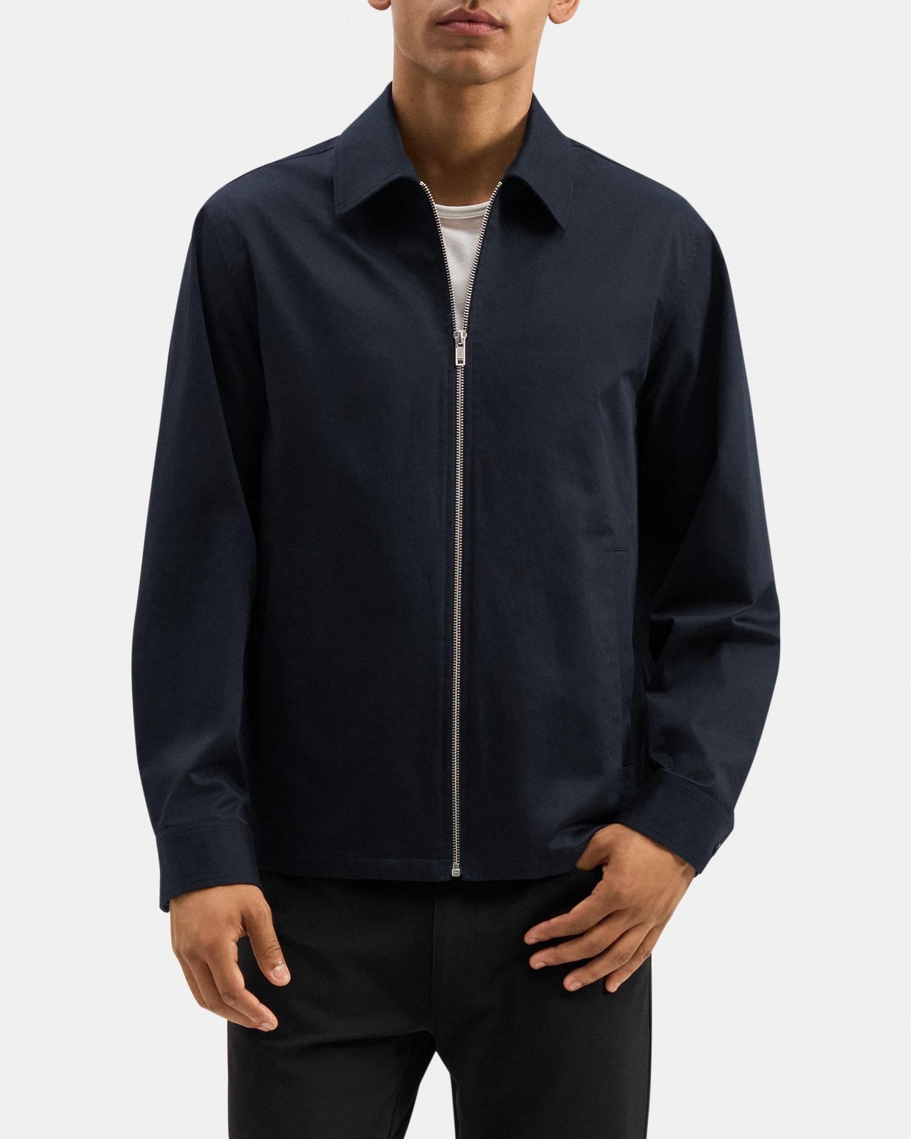 Zip Jacket in Stretch Cotton Twill Product Image