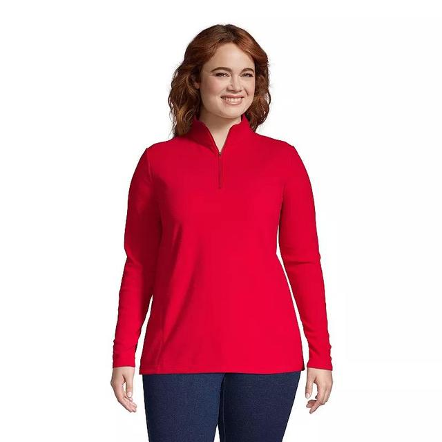 Womens Lands End Quarter-Zip Fleece Pullover Product Image