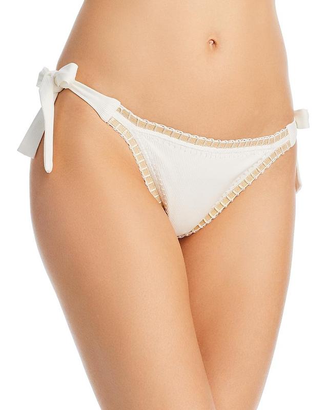 Platinum inspired by Solange Ferrarini Side Tie Crochet Trim Bikini Bottom Product Image