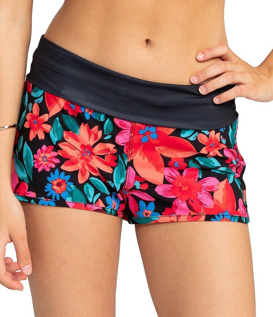 Roxy Endless Summer Floral Print Swim Cover-Up Board Shorts Product Image