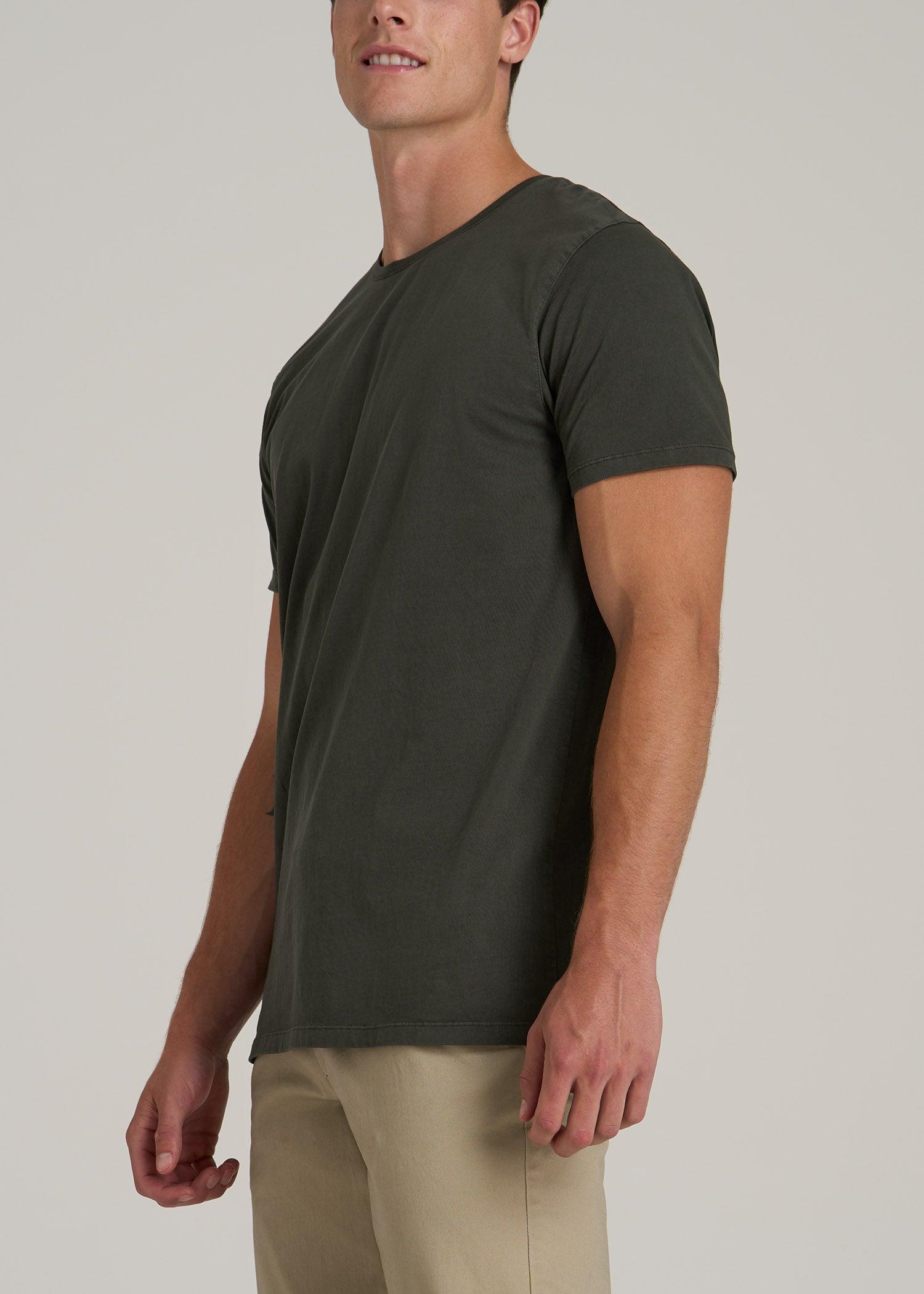 MODERN-FIT Garment Dyed Cotton Men's Tall T-Shirt in Pine Grove Male Product Image