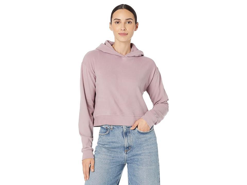 tentree Luxe Cropped Hoodie (Lilac Chalk) Women's Clothing Product Image